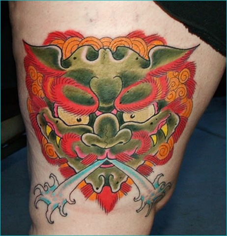 chinese lion tattoo. Fu Dog Tattoos | Guardian Lion